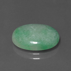 Giadeite naturale verde da 4,87 ct, taglio ovale, opaco