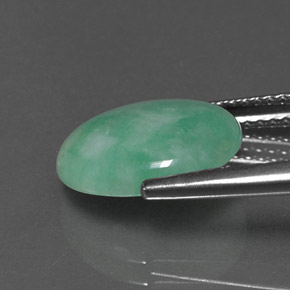 Giadeite Verde naturale da 4.28 ct, Taglio ovale, Opaco