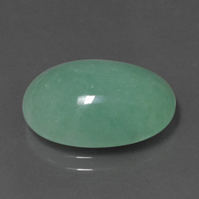Giadeite naturale verde da 11,52 ct, taglio ovale, opaco