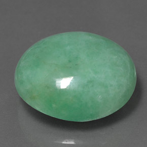 Giadeite Verde naturale da 16.95 ct, Taglio ovale, Opaco