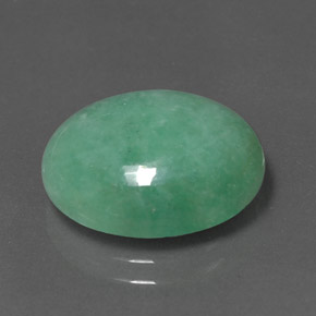 Giadeite naturale verde da 8,83 ct, taglio ovale, opaco