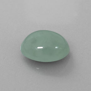 Giadeite naturale verde da 5,35 ct, taglio ovale, traslucido