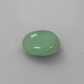 Giadeite naturale verde da 1,80 ct, taglio ovale, traslucido