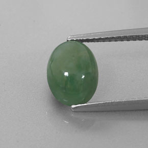 Giadeite Verde naturale da 2.22 ct, Taglio ovale, Traslucido