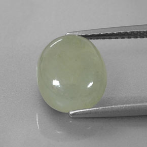 Giadeite Verde naturale da 3.69 ct, Ovale, Traslucido