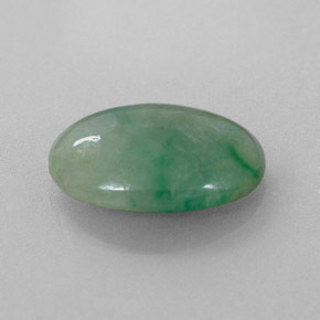 Giadeite naturale verde da 4,88 ct, taglio ovale, traslucido