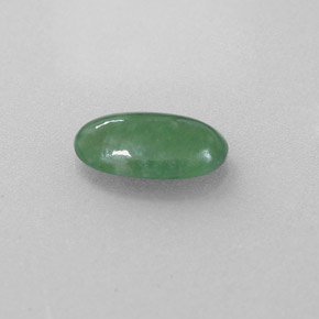 Giadeite naturale verde da 1,56 ct, taglio ovale, traslucido