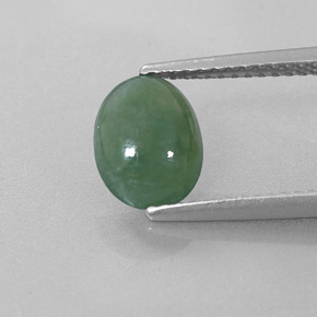 Giadeite Verde naturale da 1.51 ct, Taglio ovale, Traslucido