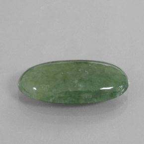 Giadeite Verde naturale da 6.04 ct, Taglio ovale, Trasparente
