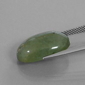 Giadeite naturale verde da 9,98 ct, taglio ovale, trasparente