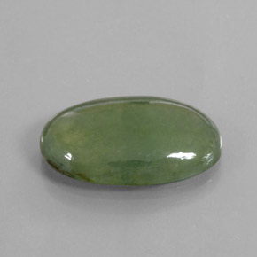 Giadeite naturale verde da 8,99 ct, taglio ovale, trasparente