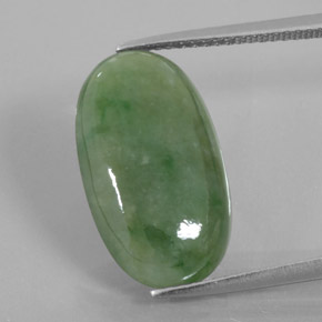 Giadeite Verde naturale da 8.88 ct, Ovale, Trasparente