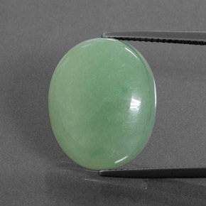 Giadeite Verde naturale da 21.62 ct, Taglio ovale, Opaco