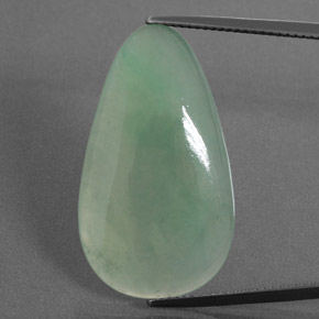 Giadeite Verde naturale da 21.30 ct, Taglio a fantasia, Trasparente