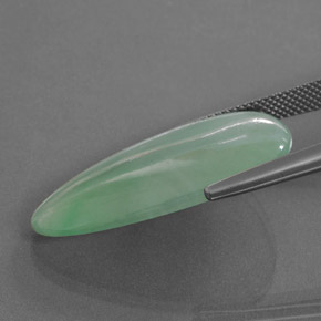 Giadeite Verde naturale da 21.30 ct, Taglio a fantasia, Trasparente