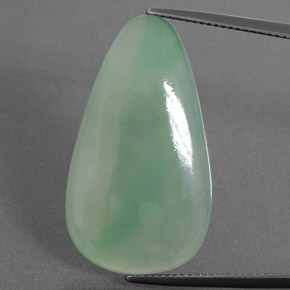 Giadeite Verde naturale da 25.32 ct, Taglio a fantasia, Trasparente