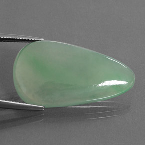 Giadeite Verde naturale da 25.32 ct, Taglio a fantasia, Trasparente