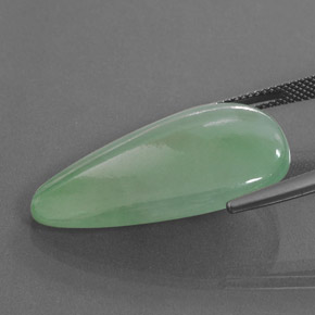 Giadeite Verde naturale da 25.32 ct, Taglio a fantasia, Trasparente