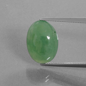 Giadeite Verde naturale da 9.39 ct, Taglio ovale, Traslucido