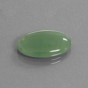 Giadeite naturale verde da 9,66 ct, taglio ovale, traslucido