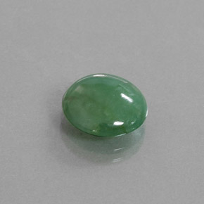 Giadeite naturale verde da 5,27 ct, taglio rotondo, trasparente