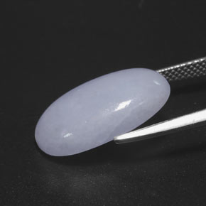 Giadeite naturale blu da 10,58 ct, taglio ovale, opaco