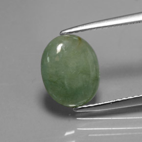 Giadeite Verde naturale da 2.12 ct, Taglio ovale, Trasparente