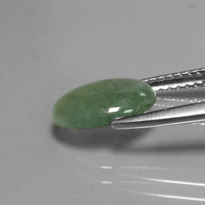 Giadeite Verde naturale da 2.12 ct, Taglio ovale, Trasparente
