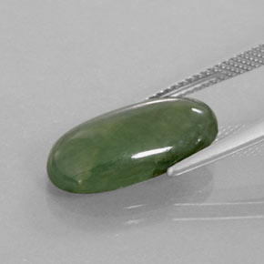 Giadeite Verde naturale da 6.72 ct, Taglio ovale, Trasparente