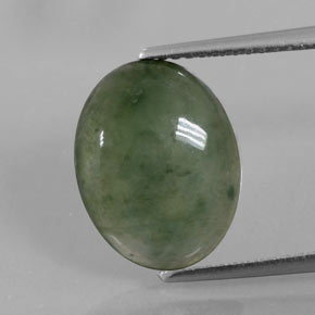 Giadeite naturale verde da 4,16 ct, taglio ovale, trasparente