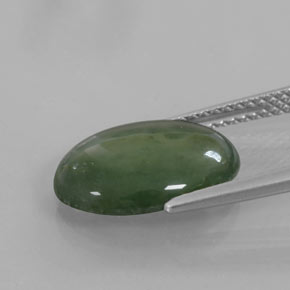 Giadeite naturale verde da 4,16 ct, taglio ovale, trasparente