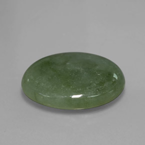 Giadeite naturale verde da 13,76 ct, taglio ovale, traslucido
