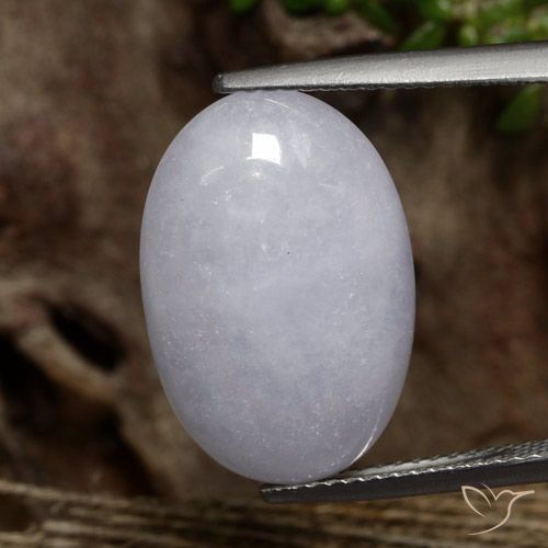 11.17ct Naturale Grigio Giadeite, Ovale, Traslucido