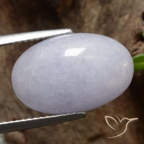 Giadeite Grigio naturale da 9.31 ct, Ovale, Traslucido