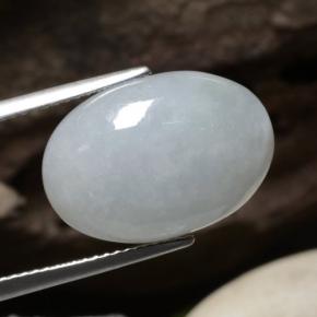 Giadeite Verde pastello naturale da 12.42 ct, Taglio ovale, Traslucido