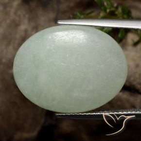 Giadeite Verde caldo naturale da 16.54 ct, Ovale, Traslucido
