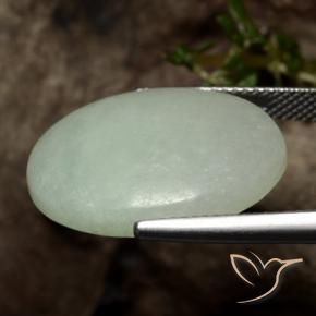 Giadeite Verde caldo naturale da 16.54 ct, Ovale, Traslucido