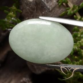 Giadeite Verde Giallastro chiaro naturale da 15.94 ct, Ovale, Traslucido