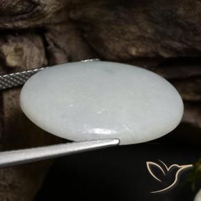 Giadeite Grigio medio naturale da 14.63 ct, Ovale, Traslucido