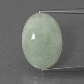 Giadeite naturale verde da 8,88 ct, taglio ovale, opaco