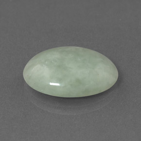 Giadeite naturale verde da 8,88 ct, taglio ovale, opaco