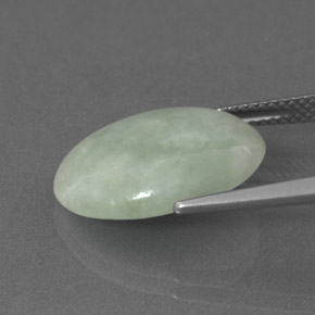 Giadeite naturale verde da 8,88 ct, taglio ovale, opaco
