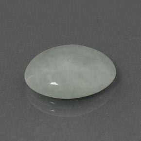 Giadeite naturale verde da 7,64 ct, taglio ovale, traslucido