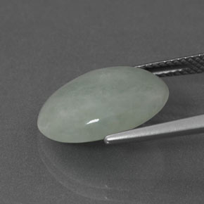 Giadeite naturale verde da 7,64 ct, taglio ovale, traslucido