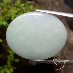 Giadeite Grigio chiaro Verde naturale da 33.23 ct, Ovale, Opaco