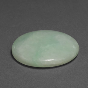 Giadeite naturale verde da 30,33 ct, taglio ovale, opaco
