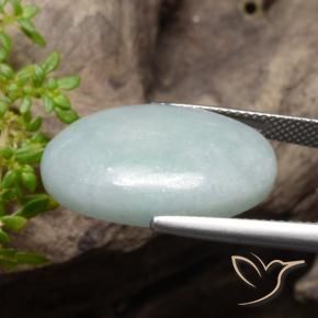 Giadeite Grigio chiaro Verde naturale da 20.42 ct, Ovale, Opaco