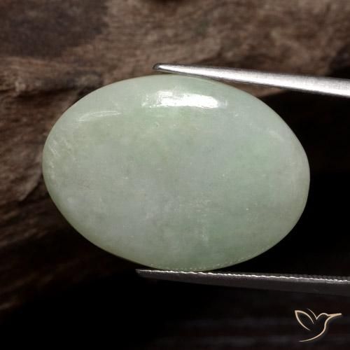 Giadeite Verde medio naturale da 21.12 ct, Ovale, Opaco