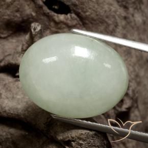Giadeite Verde medio naturale da 12.07 ct, Ovale, Traslucido