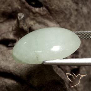 Giadeite Verde medio naturale da 12.07 ct, Ovale, Traslucido